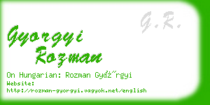 gyorgyi rozman business card